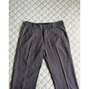 VTG Y2K Oakley White & Brown / Black Pinstripe Pants Sz 30x32 Golf GorpCore